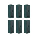 uxcell 時計ストラップループ ファスナーリング ラバー製ホルダー シリコーン製 時計バンド用 ダークグリーン 幅22 mm 6個入
