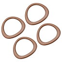 uxcell 財布ハンドル D状ハンドル アクセサリー 代替品 財布DIY用 ビーチバッグ用 ストローバッグ用 イエロー 長さ145 mm 4個入