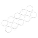 uxcell 財布ハンドル 丸い アクセサリー 代替品 財布DIY用 ビーチバッグ用 ストローバッグ用 クリア 長さ122 mm 10個入