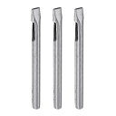 uxcell オーバル穴パンチ 2 x 8 mm 革中空カッター 長方形のパンチダイ ストラップベルト時計バンド革細工作業用 3個入り