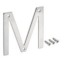 uxcell ハウス文字 ステンレス鋼 研磨 メールボックス ホテル住所 ドアサイン用 70mm 文字M