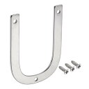 uxcell ハウスレター ステンレス鋼 70mm レター U メールボックス ホテル用 アドレスドアサイン