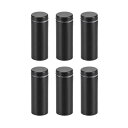 uxcell スタンドオフネジ ウォールマウントサインホルダー アクリルガラスネイル ブラック 19x51 mm 6個