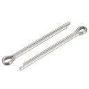 uxcell ファスナー コッタピン スプリットピン 自動車機械用 炭素鋼 6mm x 70mm シルバートーン 2本入り