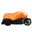 uxcell オートバイカバー 軽量 ハーフカバー 屋外 防水 雨塵プロテクター オレンジ Lサイズ ほとんどのDress Touring Cruiserに対応