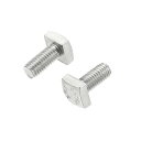 uxcell 角頭ボルト 全ねじ 304ステンレス鋼 グレード C 四角ボルト M8x16mm 2個(4)