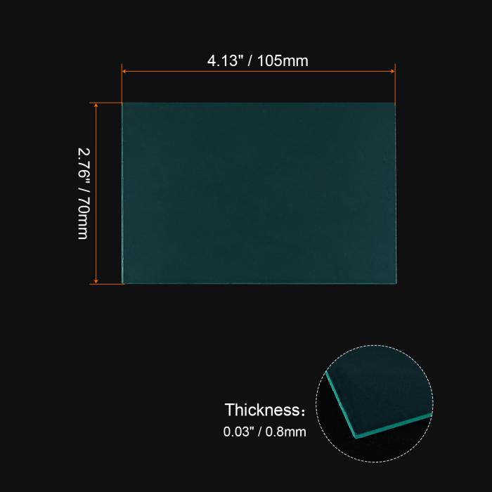 uxcell 溶接ヘルメット外側カバーレンズ 暗化溶接フィルター用 保護レンズ用 置換 105x70x0.8mm クリア 5個 3