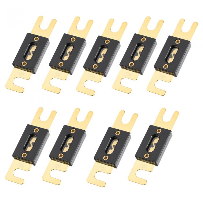 X AUTOHAUX ANLヒューズ ゴールドトーンメッキ 70A ユニバーサル インバータ 自動車 車両 トラック オーディオ用 9個