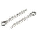 uxcell 炭素鋼クリップ ファスナー コッタピン 自動車機械用 6mm x 40mm シルバートーン 2本入り