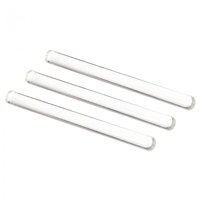 uxcell 3.3 ホウケイ酸ガラス棒 攪拌棒 混合ツール 両端丸型 ラボ キッチン 科学用 150mm長さ 12mm直径 3個