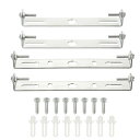 uxcell 天井照明プレート 照明器具 取付金具 家 オフィス シャンデリア 4個入り 120x18x17mm 130x19x15mm シルバー 亜鉛メッキ鉄(3)