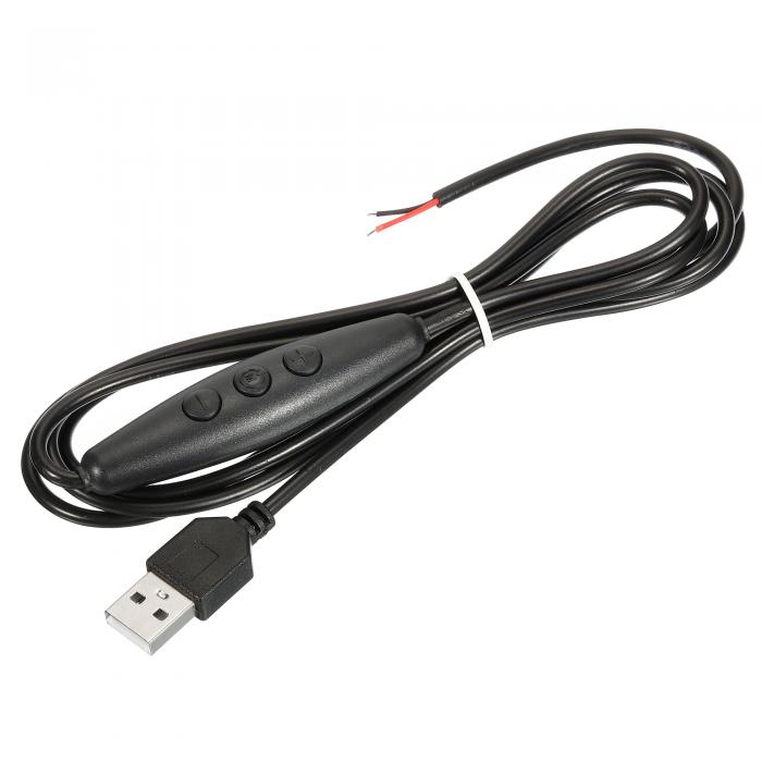 uxcell ランプコード調光器 DC5V 6速調光コントローラー 3ボタン ON/OFFスイッチ  ...