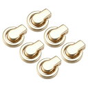 uxcell 財布ストラップリング リベットスタッド バックル Dリング DIYバッグ用 ゴールドトーン 直径17 mm 6個入