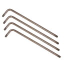 uxcell T27L型レンチ トルクスレンチ スターキービット S2鋼 長いアーム145mm 4個