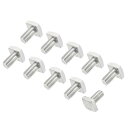 uxcell 角頭ボルト 全ねじ 304ステンレス鋼 グレード C 四角ボルト M6x8mm 10個(4)