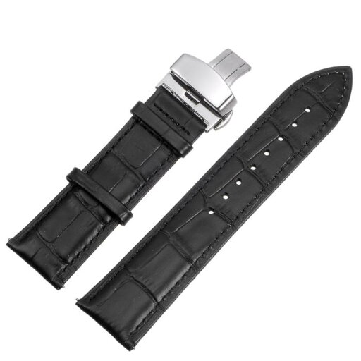 uxcell 牛革レザーバンド 交換用キット 展開バックルウォッチストラップ 24mm レザーストラップ ブラック uxcell 牛革レザーバンド 交換用キット 展開バックルウォッチストラップ 24mm レザーストラップ ブラック
