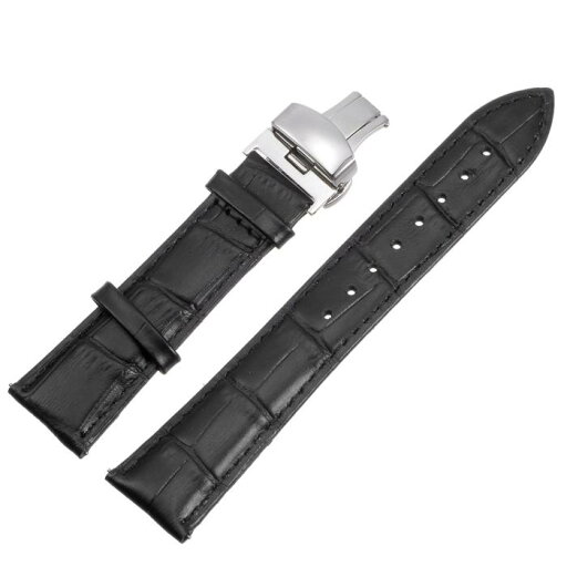 uxcell 牛革レザーバンド 交換用キット 展開バックルウォッチストラップ 21mm レザーストラップ ブラック uxcell 牛革レザーバンド 交換用キット 展開バックルウォッチストラップ 21mm レザーストラップ ブラック