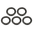 uxcell 財布ストラップリング 29mm 金属Oリング ラウンドスプリング スナップバックル バッグクラフトキーホルダー DIYアクセサリー フッククリップ...