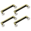uxcell 財布ストラップリング 47mm 金属シャックルバックル 取り外し可能なクラスプ ネジ付き バッグチェーンクラフトDIY交換用 ブロンズ 4個入り
