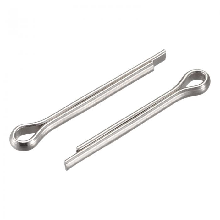 uxcell スプリットコッターピン 2.5mm x 20mm ステンレス鋼 クリップファスナーフィッティング 自動車 機械用 シルバートーン 30個入り