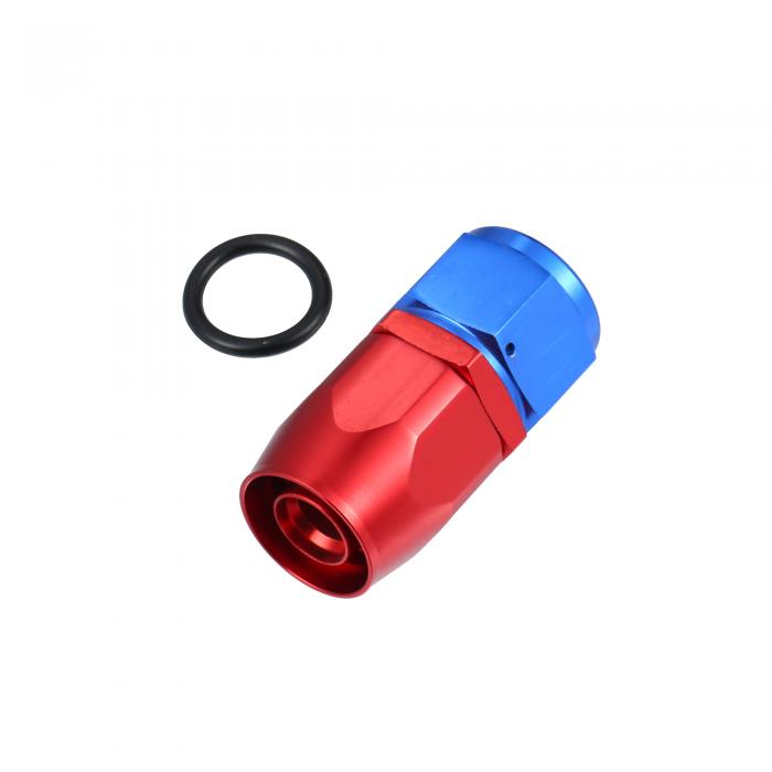 Hihaha 燃料ラインアダプターフィッティング / 車用トップ 燃料ラインコネクター / 耐久性 アルミ合金製 AN12 / 1個 青 赤(2)