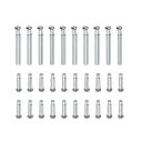 uxcell チューブフリクションピン 時計ベルトプレッシャーバーピン 10x1.2mm ステンレス鋼 リベットエンド付き バンドクラスプバックル 10個入り