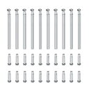 uxcell チューブフリクションピン 時計ベルトプレッシャーバーピン 24x1.2mm ステンレス鋼 リベットエンド付き バンドクラスプバックル 10個入り