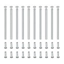 uxcell チューブフリクションピン 時計ベルトプレッシャーバーピン 25x1.2mm ステンレス鋼 リベットエンド付き バンドクラスプバックル 10個入り