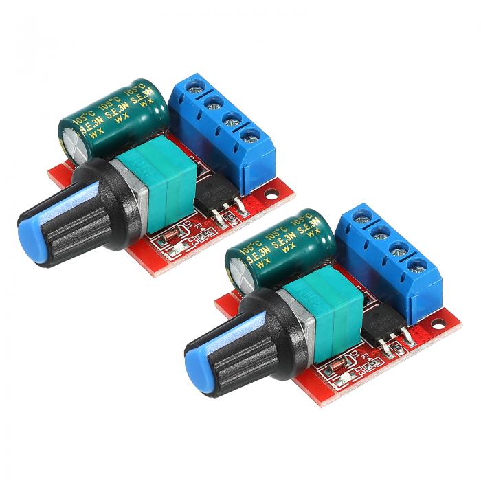 uxcell DCモーター速度コントローラー 調節器 調整スイッチ DC 3-35V 5A ミニLED調光器 6個入