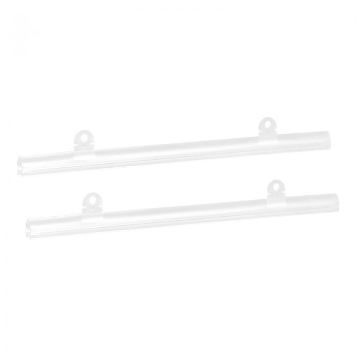 uxcell PVCポスターハンガーレールポスターストリップバー 25 cm クリップ付き ポスター 地図用 クリア 4セット