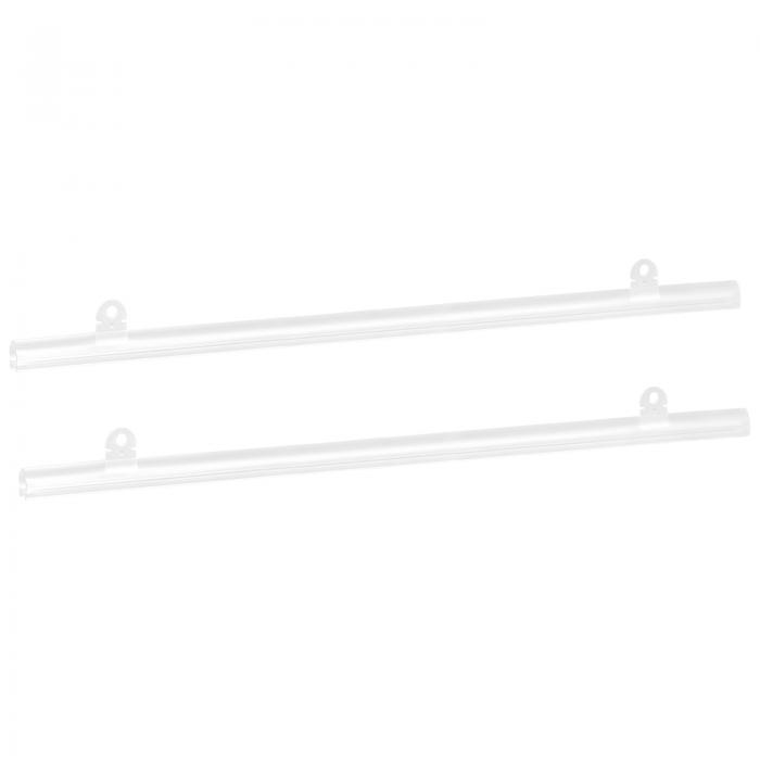 uxcell PVCポスターハンガーレールポスターストリップバー 40 cm クリップ付き ポスター 地図用 クリア 4セット