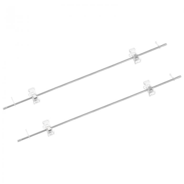 uxcell ポスターハンガーポールロッド ステンレス鋼ハンギングフラグ ディスプレイラック 42 cm ポスター写真吊り下げ用 2セット