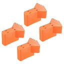 uxcell 梯子足マット ノンスリップマット パッド クッション カバー ラバー製 アクセサリー 保護 オレンジ 4個入
