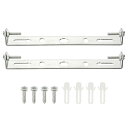 uxcell 天井照明プレート 照明器具 取付金具 家 オフィス シャンデリア 2セット 130x19x15mm シルバー 亜鉛メッキ鉄