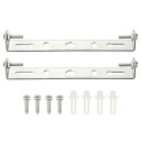 uxcell 天井照明プレート 照明器具 取付金具 家 オフィス シャンデリア 2セット 135x20x16mm シルバー 亜鉛メッキ鉄
