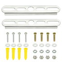 uxcell 天井照明プレート 照明器具 取付金具 家 オフィス シャンデリア 2セット 100x20x5.7mm シルバー 亜鉛メッキ鉄