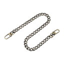uxcell フラットチェーンストラップ 財布ストラップ アイアン製 アクセサリー バックル 代替品 バッグ用 DIY ブロンズ 長さ400 mm
