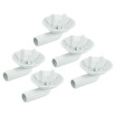 uxcell エアコン排水ホースコネクタ ミニ分割ウィンドウAC用 部品 付属品 25mmチューブエルボ継手交換 グレー 5個(2)