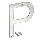 uxcell ハウスレター ステンレス鋼 70mm レター P メールボックス ホテル用 アドレスドアサイン