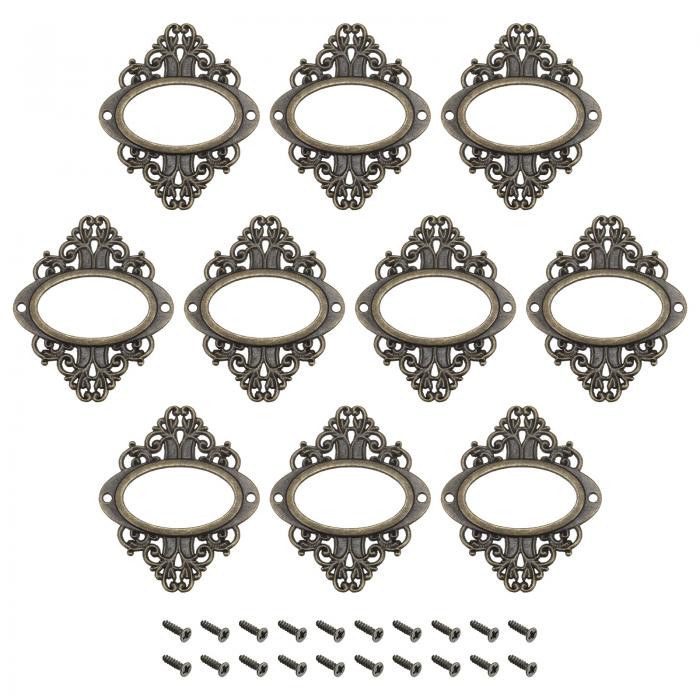 uxcell 金属ラベルのホルダー 56x66mm 名刺入れ ファイル タグ カタログ フレーム 棚 オフィス 図書館 ..