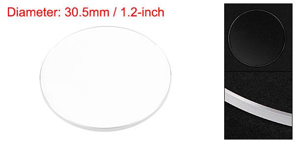uxcell 時計ガラスサファイアクリ スタルレンズ 直径30.5mm ラウンドフラット 厚さ1mm 交換部品 時計修理用 クリア
