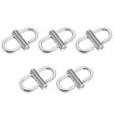 uxcell 調節可能メタルバックル チェーン短縮ストラップクラスプ 5個入り 23x14mm バッグチェーン長さ調整用 DIYクラフトアクセサリー シルバート...