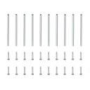 uxcell チューブフリクションピン 時計ベルトプレッシャーバーピン 21x1mm ステンレス鋼 リベットエンド付き バンドクラスプバックル 10個入り