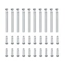 uxcell チューブフリクションピン 時計ベルトプレッシャーバーピン 17x1.2mm ステンレス鋼 リベットエンド付き バンドクラスプバックル 10個入り