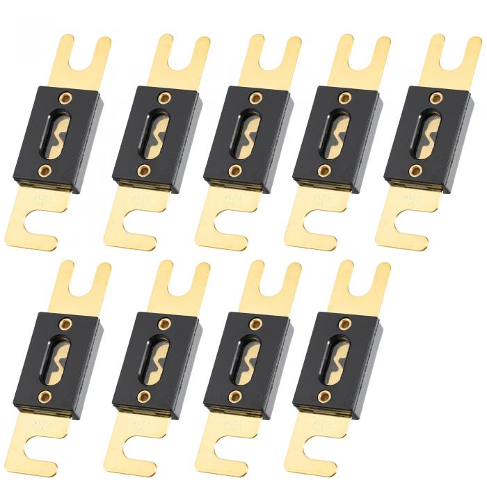 X AUTOHAUX ANLヒューズ ゴールドトーンメッキ 450A ユニバーサル インバータ 自動車 車両 トラック オーディオ用 9個