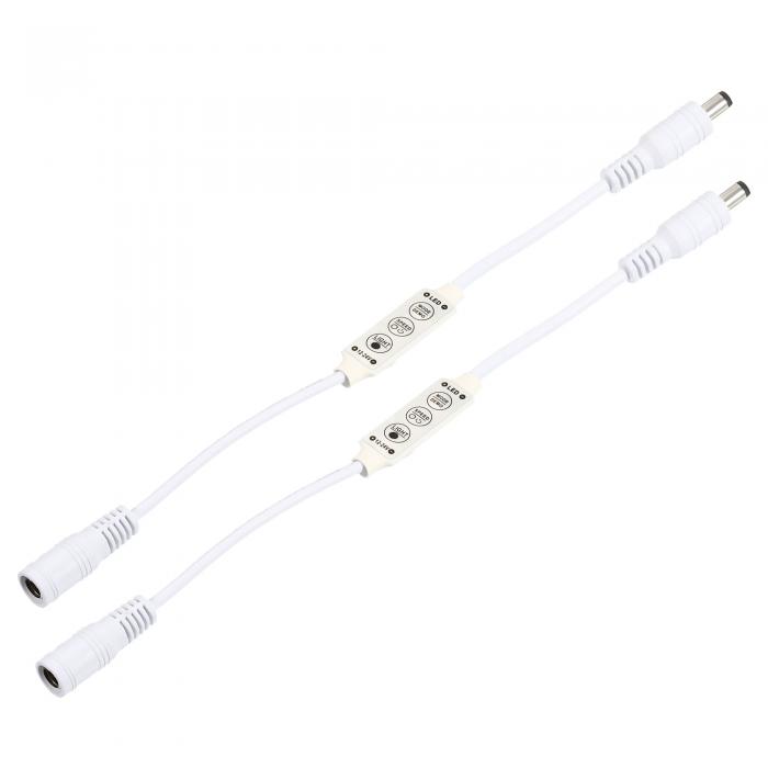 uxcell LEDストリップディマー 12V - 24V 3つのキー ミニ 明るさ 調整可能 コントローラ ランプ スイッ..