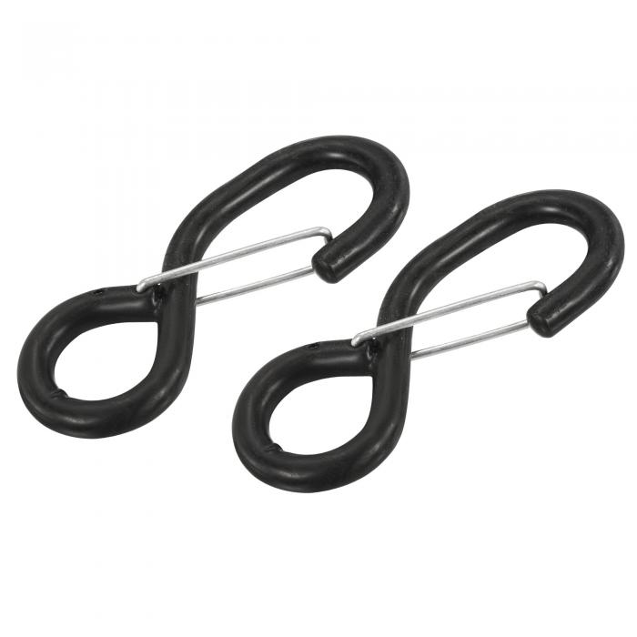 uxcell S状ストラップフック 高ロード プラスチックコート トレーラー用 長さ27 mm 2個入