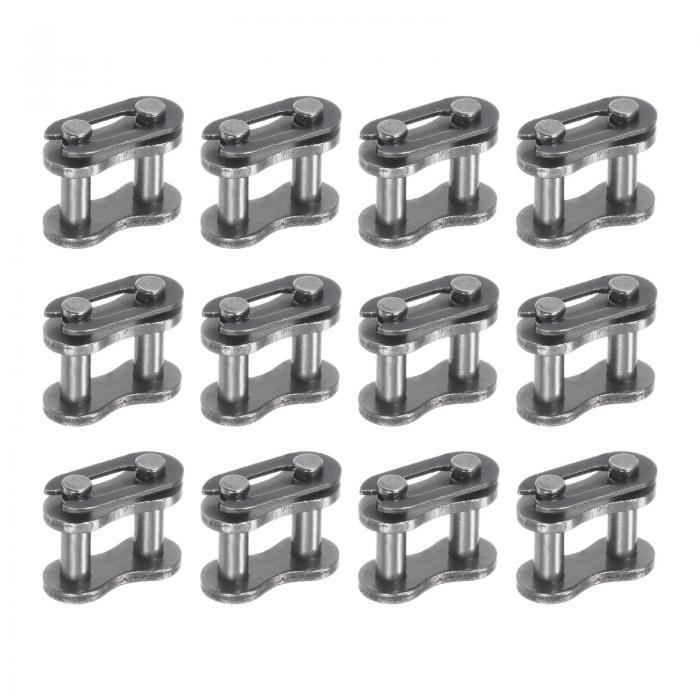 uxcell チェインマスター コネクターリンクローラー 6.35mmピッチ 炭素鋼 #25 標準接続分割リン 04Cチェーン用 16個入り