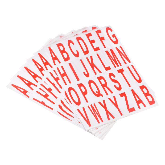 uxcell 文字ステッカー アルファベットステッカー ラベル PVCビニール製 メールボックスアドレス用 レッド 15個入