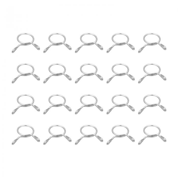 uxcell 燃料ラインホースクランプ 単線チューブスプリングクランプ 20個入り 11mm内径 9.5-10mmホース..